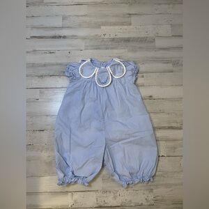Sophie & Lucas Embroidered Embroidered Petal Collar Bubble Romper Size 6M